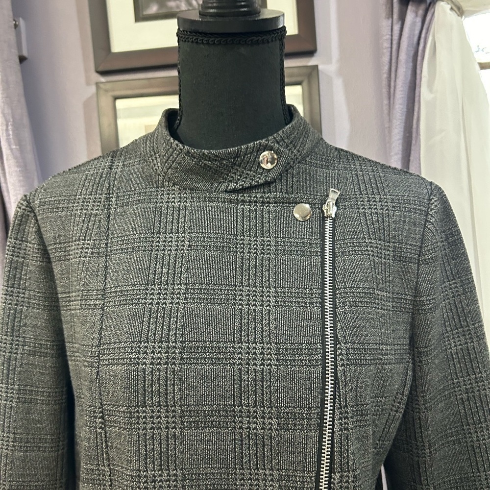 Ann Taylor Houndstooth Moto Jacket - Picture 7 of 9